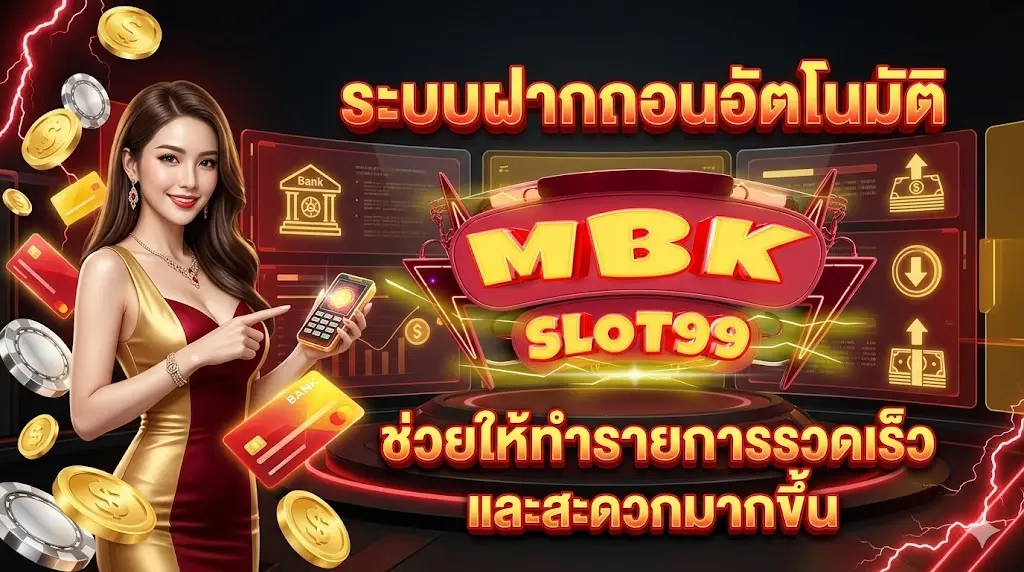 ระบบฝากถอนอัตโนมัติช่วยให้ mbkslot99 ทำรายการรวดเร็วและสะดวกมากขึ้น
